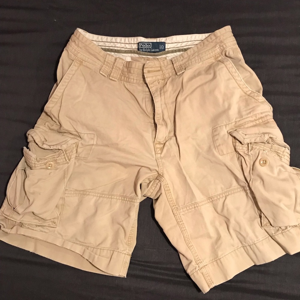 Polo Ralph Lauren cream cargo shorts